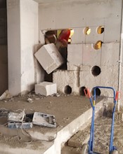 Cięcie betonu ściany szczelinowej
